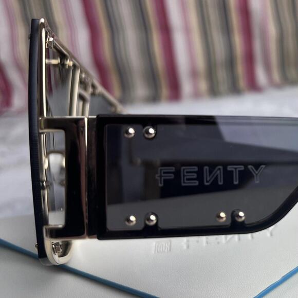 Genuine Fenty Blockt Black Smoke Gold Metal Frame Sunglasses With Case Only - Picture 4 of 16